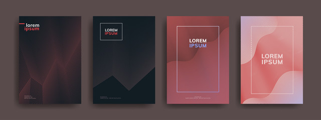 Covers with geometric abstract linear pattern. Applicable for journal, catalog, posters, business brochures and banner. Vector template. Eps10 © Vozduh