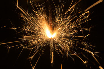 pyrotechnics sparks close up