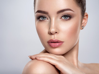 Adult woman with beautiful face