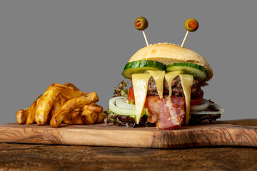 monster burger for halloween