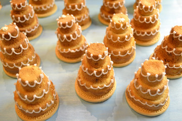Cupcakes holiday party, birthday. Homemade pastry. Delicious cake.
