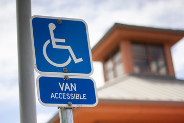 Blue Wheelchair Sign For Parking