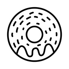 Donut icon vector isolated on white background. Donut glaze collection. Sweet sugar icing donuts.