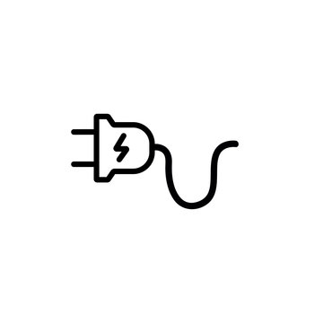 Electric plug icon in trendy flat style isolated on background. Electric plug icon page symbol for your web site design, logo, app, UI. Vector illustration, EPS10.