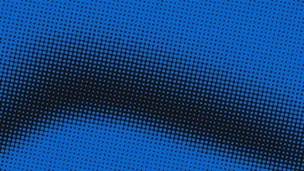 Navy blue retro pop art background with halftone dots design