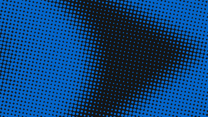 Fototapeta premium Navy blue retro pop art background with halftone dots