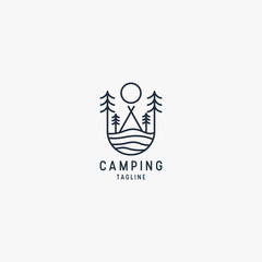 Camping Logo Icon Design Template Vector Illustration