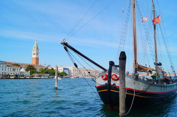 ship in venice harbor