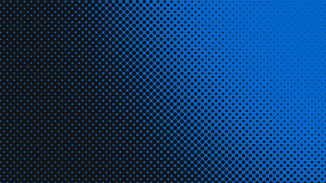 Navy blue retro pop art background with halftone dots design