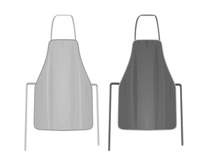 Grey kitchen apron. vector illustration