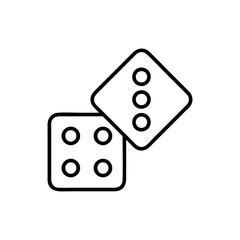 Gambling icon or logo in modern line style. High quality black outline pictogram for web site design and mobile apps. Vector illustration on a white background.