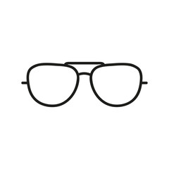 Glasses icon flat. Illustration isolated vector sign symbol