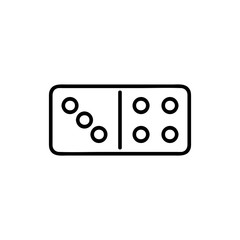 Domino icon. High quality black outline pictogram for web site design and mobile apps. Vector illustration on a white background.