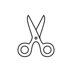 Outline scissors icon illustration,vector barber sign symbol