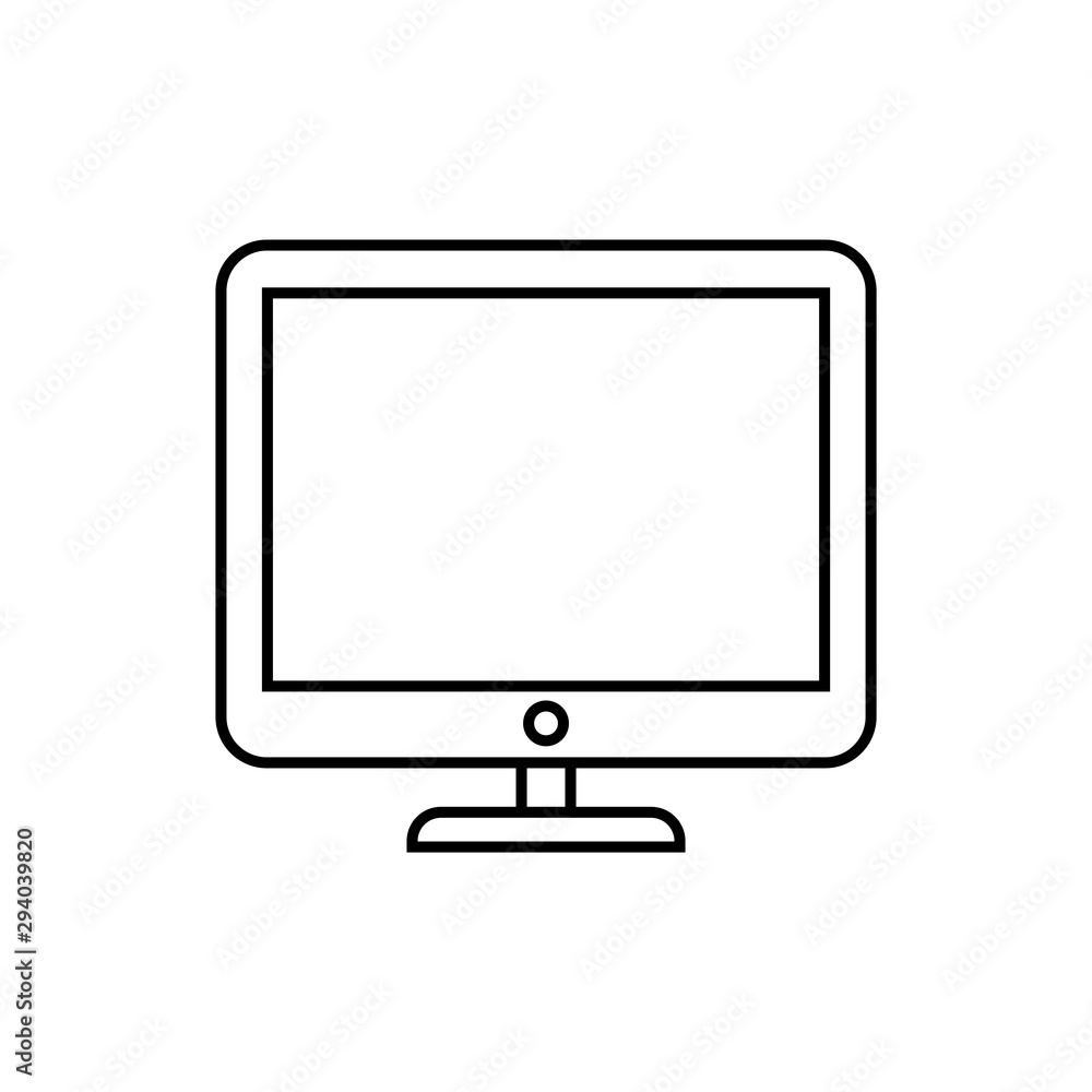 Poster monitor line vector icon. modern, simple flat vector illustration for web site or mobile app