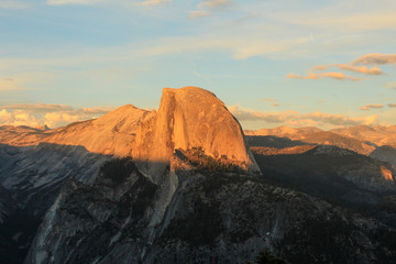 Half Dome view during sunset from Glacier Point, Yosemite National Park, California, USA