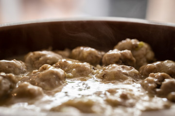 homemade meatballs in sauce