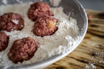 homemade meatballs in sauce