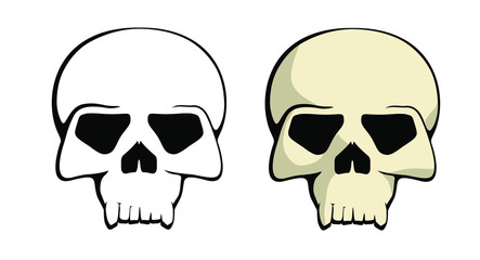 vector; skull; symbol; death; dead; danger; head; human; horror; illustration; evil; halloween; anatomy; white; scary; isolated; face; sign; icon; design; graphic; art; drawing; black; 