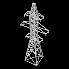 Power transmission tower high voltage pylon