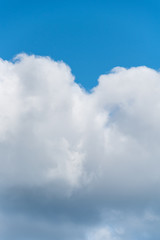 Crisp and clean nature background cumulus clouds, blue sky and white clouds