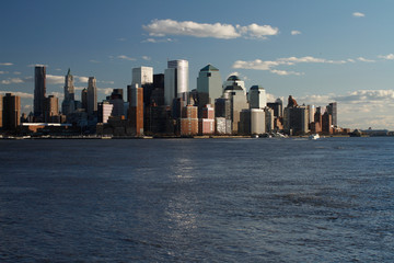 Obraz premium Downtown NYC in 2010 without One World trade Center. View from Hoboken to Manhattan