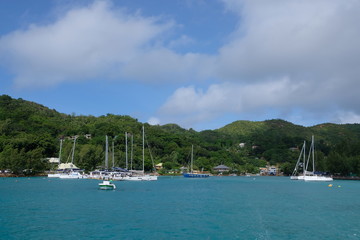 Beautiful coastine of the Seychelles