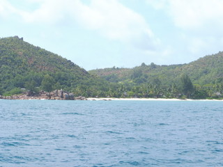 Beautiful coastine of the Seychelles