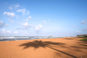 Fototapeta na wymiar Traumstrand in Beruwela, Sri Lanka