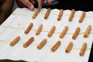 Delicious food. Banquet. Party. Haute cuisine