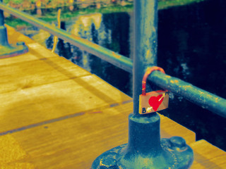 Symbolic lock of loving couple