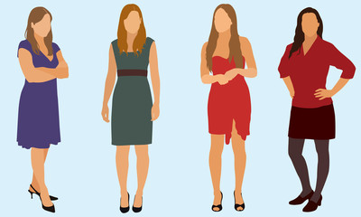 Women Wearing Dresses