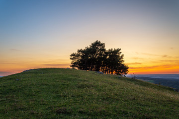 Sunset in the summer season