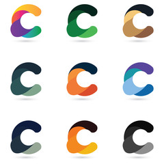 Circle C Letter Vector Icon 