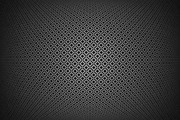 Convex geometric pattern. 3D illusion. Checked texture.