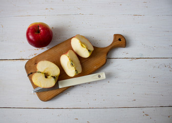 Red apple food background. Healthy food. Vegetarian food. Vegetable food. Food Red apples isolate....
