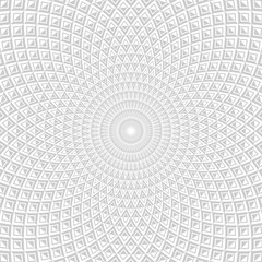 Circle geometric pattern. White textured background.