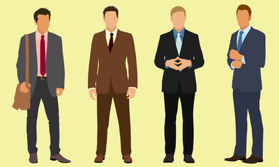 Young Businessmen Dressed in Suit & Tie
