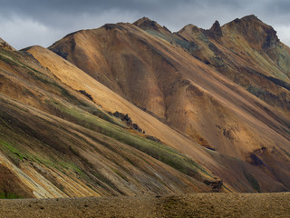 Beautiful colorful Landmannalaugar mountain