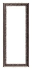 Silver frame for paintings, mirrors or photo isolated on white background