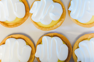 Mini lemon pie cakes.