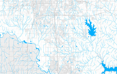 Fototapeta na wymiar Rich detailed vector map of Moore, Oklahoma, USA