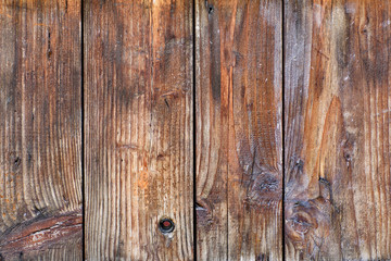 Brown old wooden boards. Natural background
