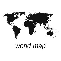 vector illustration of dark color world map