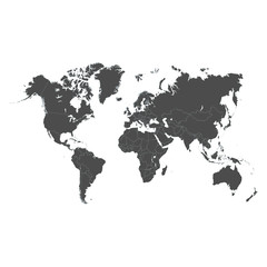 vector illustration of dark color world map