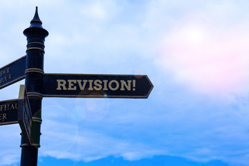 Conceptual hand writing showing Revision. Concept meaning action of revising over someone like...