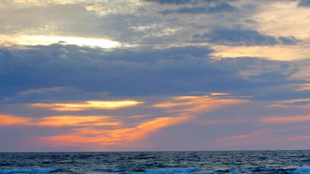 Time lapse, Vivid Sunset Ocean