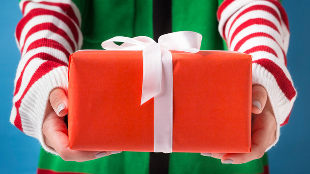 Santa's Helper delivering holiday presents for children