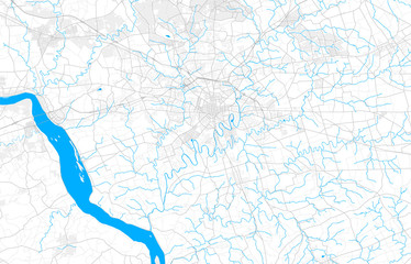 Rich detailed vector map of Lancaster, Pennsylvania, USA