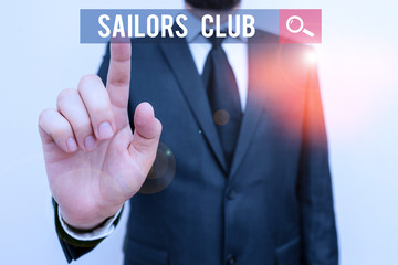 Handwriting text Sailors Club. Conceptual photo an organization constituted to a demonstrating who goes sailing